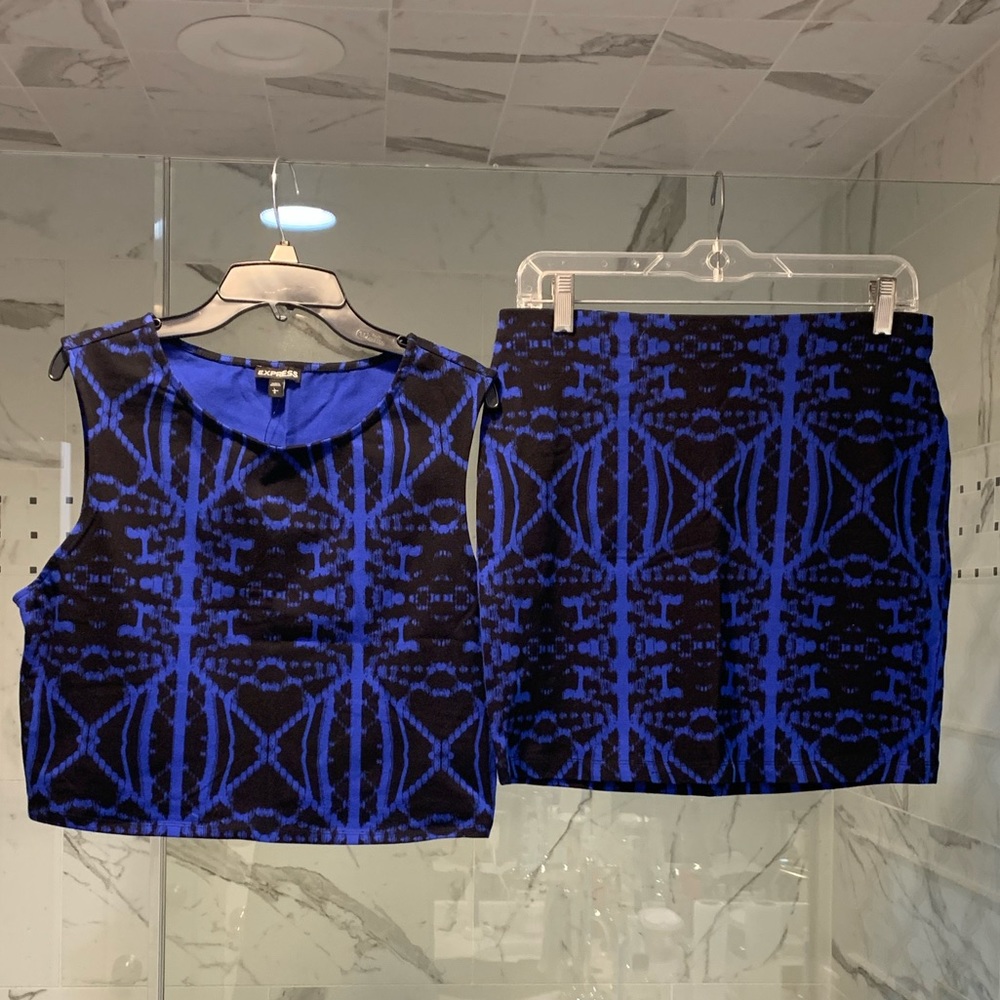 Express Crop Top and Mini Skirt Set